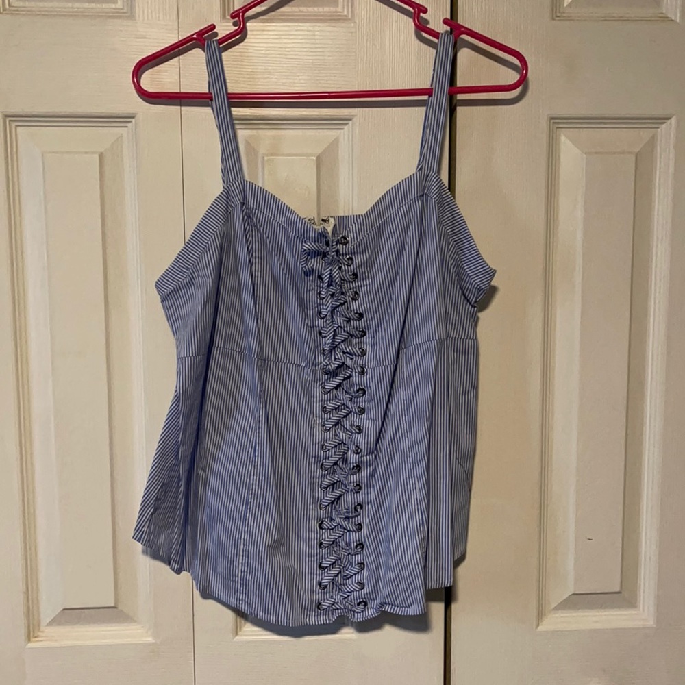 Blue/white dress tank